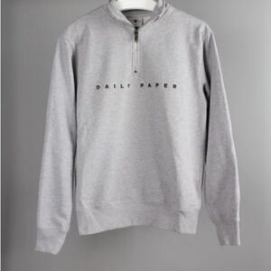 Daily Paper Heather Gray Zip-Up Sweater